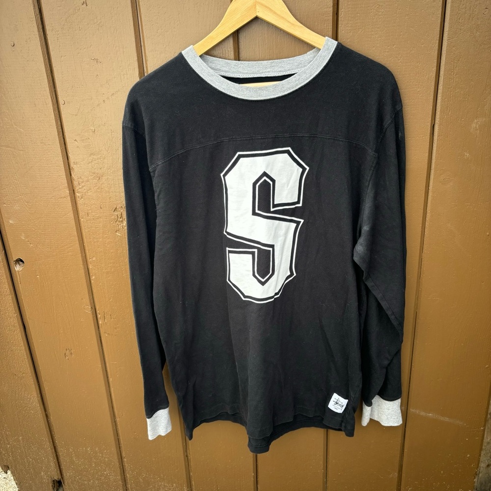 Stussy 80 Mens Long Sleeve T Shirt Black XL